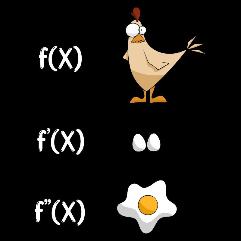 Math Derivation Chicken Student Teacher Gift