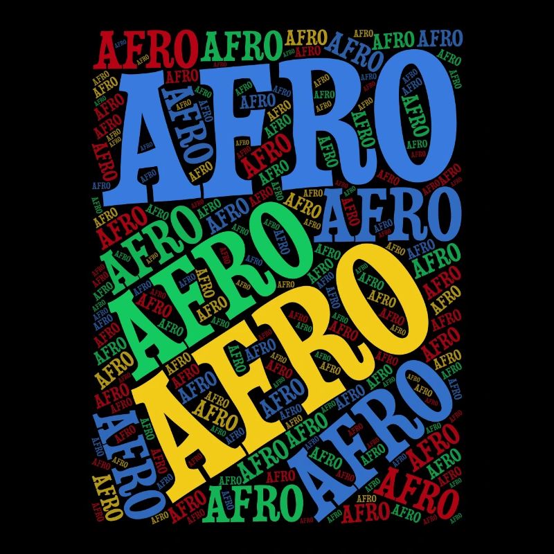 t-shirt Afro word cloud t-shirt gift idea