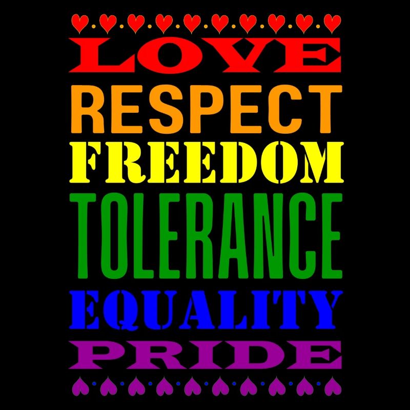 Pride 2023 Rainbow words and colors