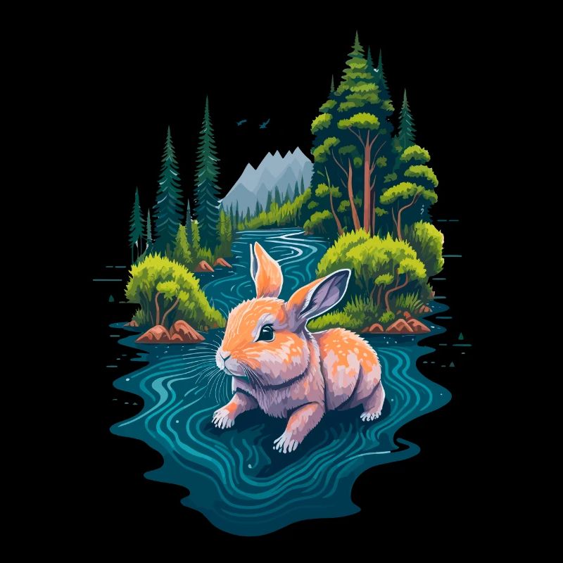 Belle illustration d’un lapin