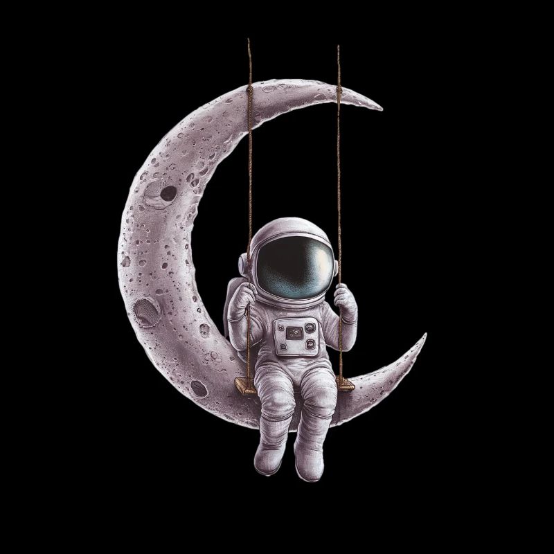 Astronaut On Moon Swing Space Adventure