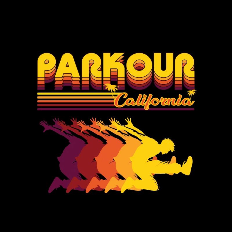 Un design de parkour rétro cool pour le freerunner