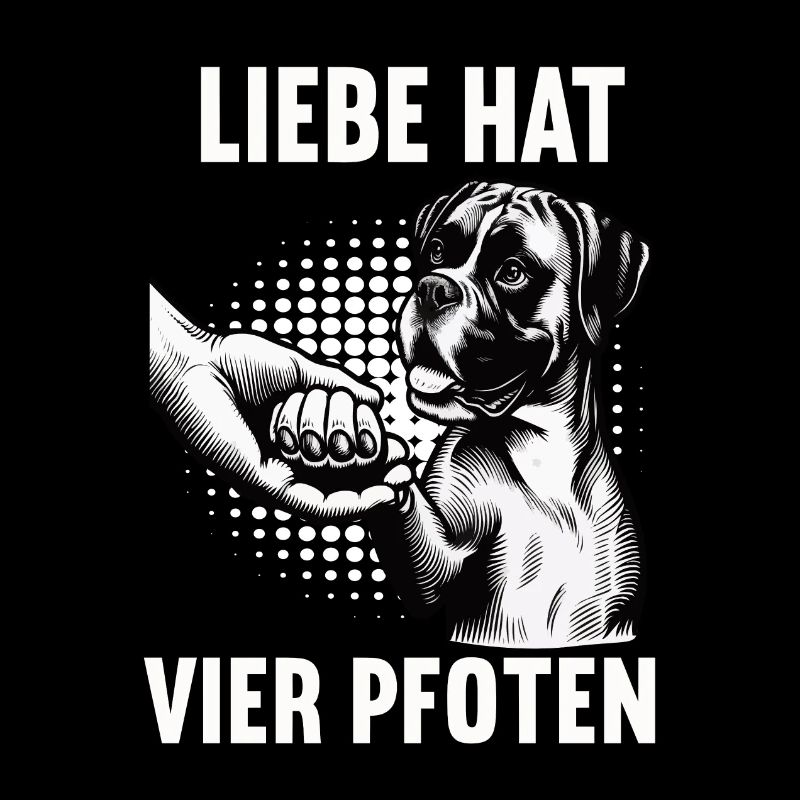 Liebe hat Vier Pfoten Boxer Boxerhalter Boxerhund