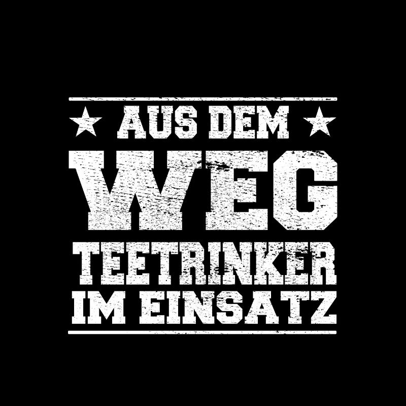 Aus dem Weg Teetrinker im Einsatz Design