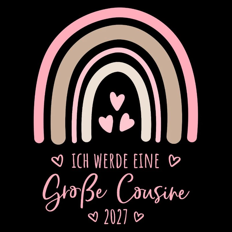 Ich werde eine Große Cousine 2027 Boho Regenbogen