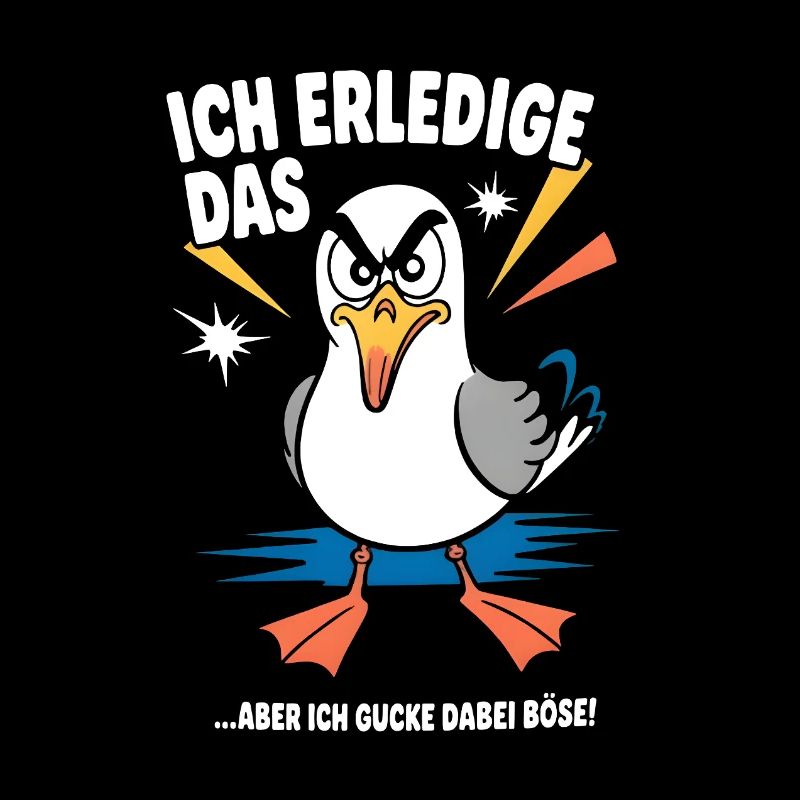 Lustiger Spruch Arbeit Büro Job Möwe
