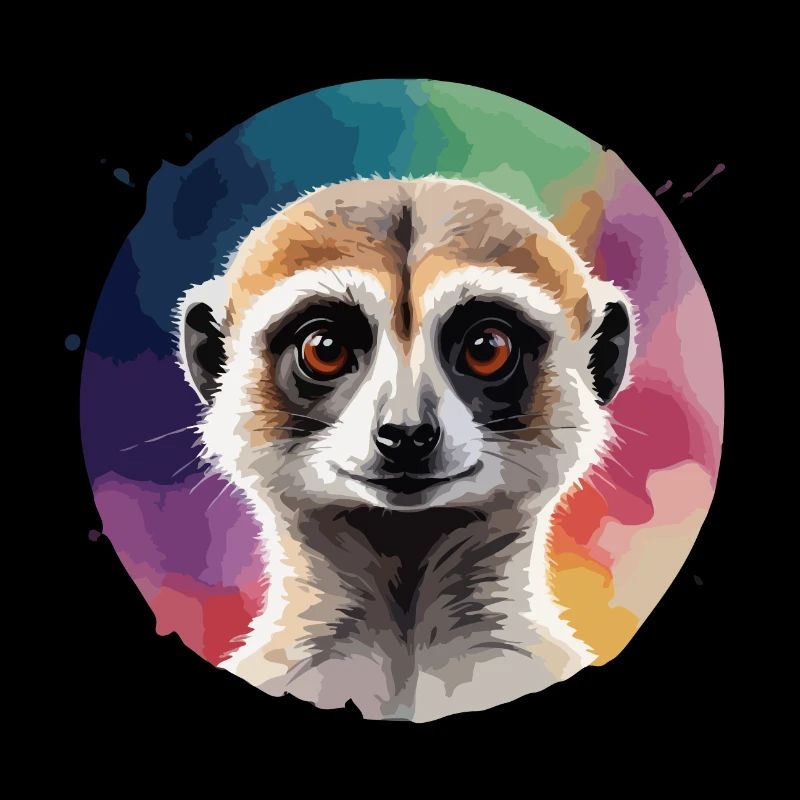 Erdmännchen Buntes cooles Vektor-Design