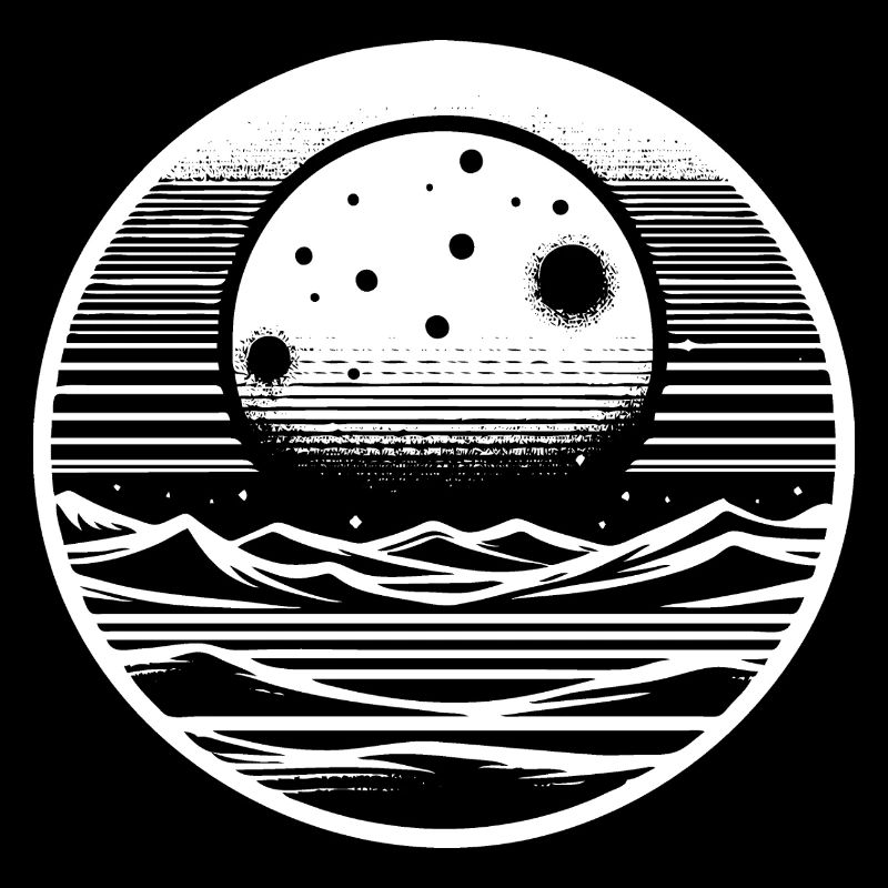 Cool retro moon design – stylish and timeless