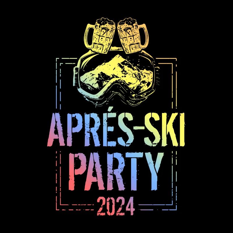 Masque de ski après-ski 2024 mountains coloré