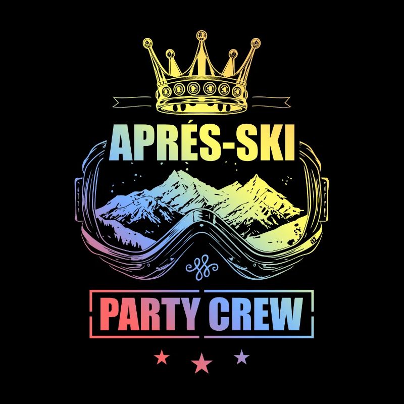 Après Ski Party Crew Bunt Team Berge