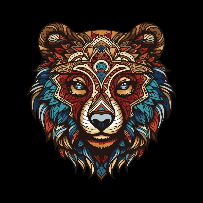 Tête de portrait d’ours