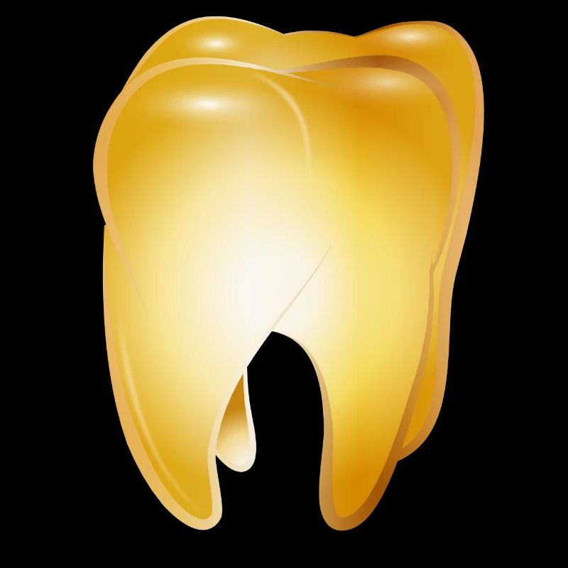 Une dent d’or comme symbole du succès et de l’argent