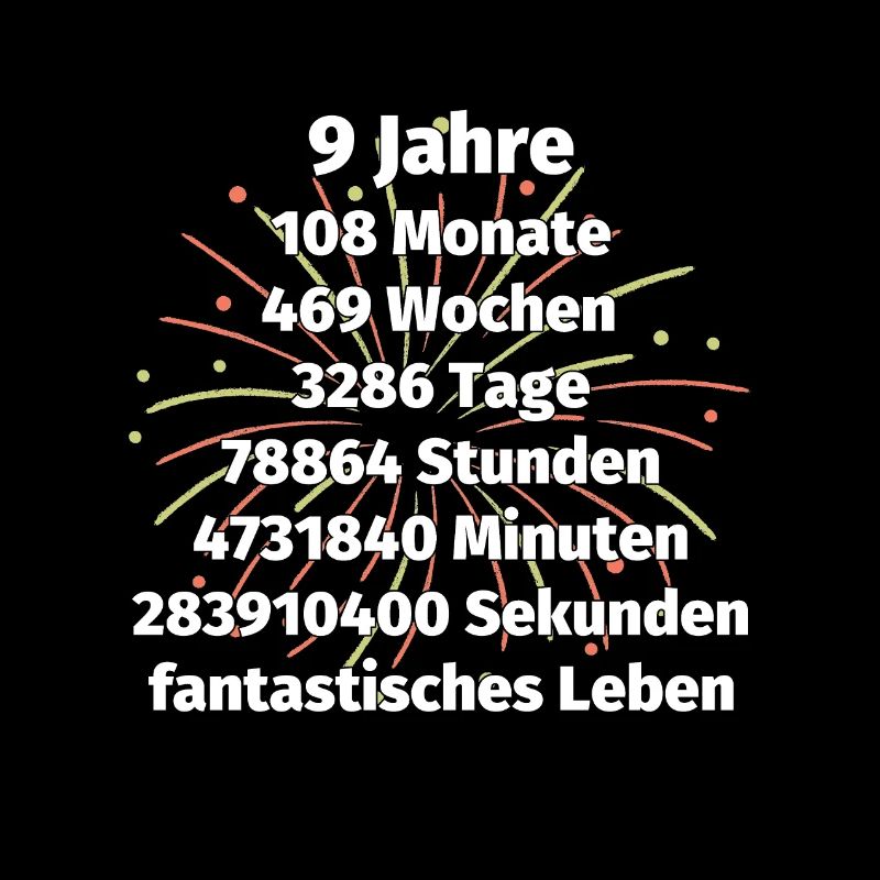 9. Geburtstag 9 Jahre alt