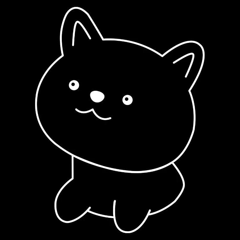 Chat mignon en blanc