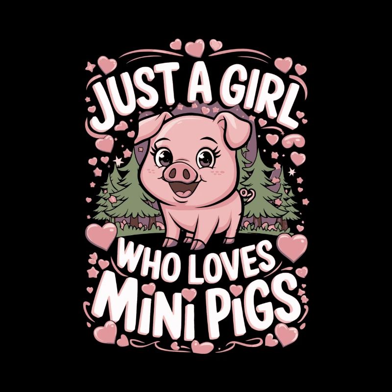 Süßes kleines Schwein Minischwein Mädchen Spruch