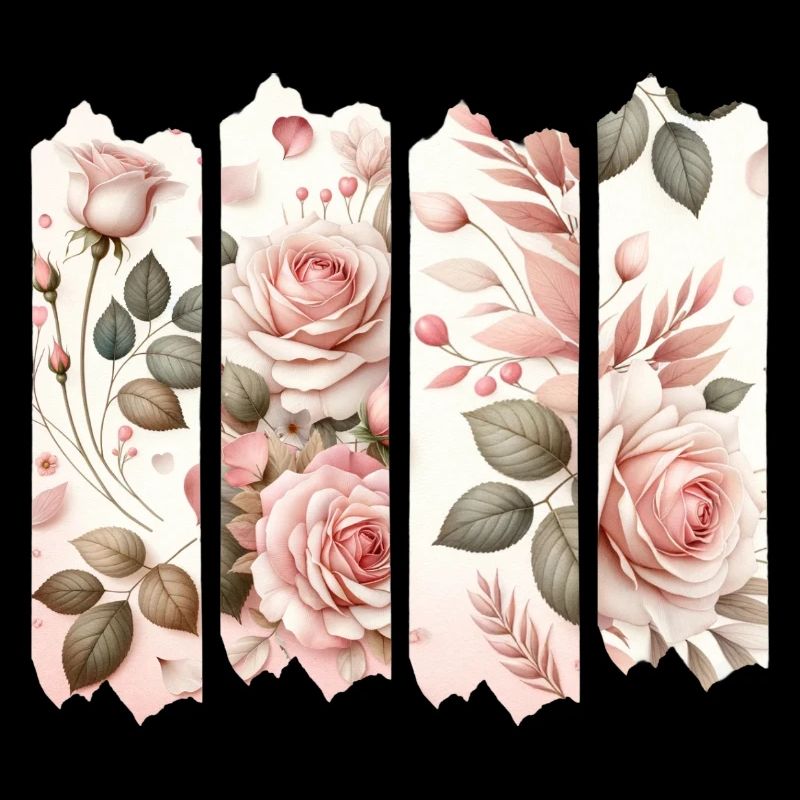 Rosenblüten Vier Panelen Rosa