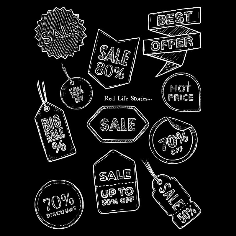 Tableau noir vente Doodles