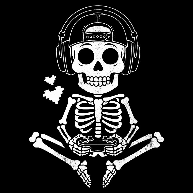 Skull DJ mit Kopfhörer Design