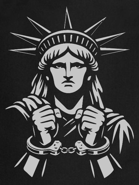 Statue de la Liberté enchaînée