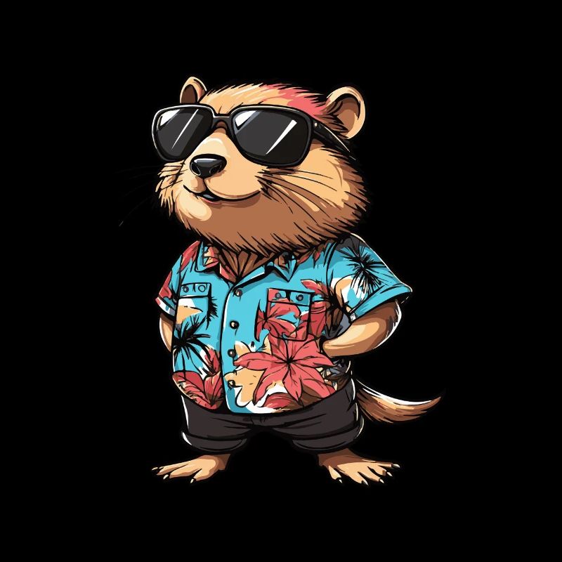 Beaver Comic Funny Summer