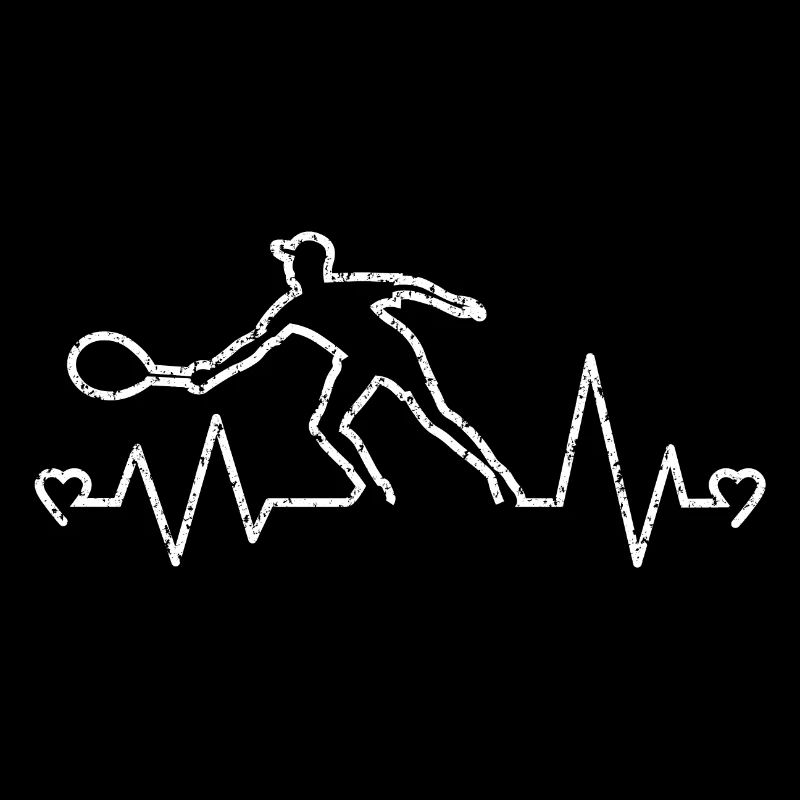 Herzfrequenz-Tennisspielerherzen Design