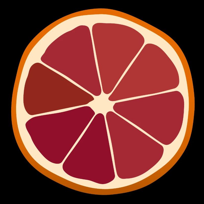 Eine Scheibe der Blutorange