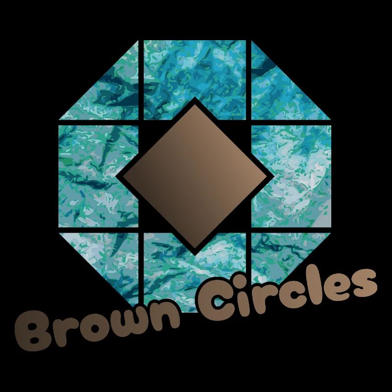 Abstrait Octogonal Cercles Bruns