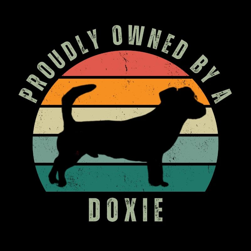 Rauhhaar Dackel Owned Retro Sunset