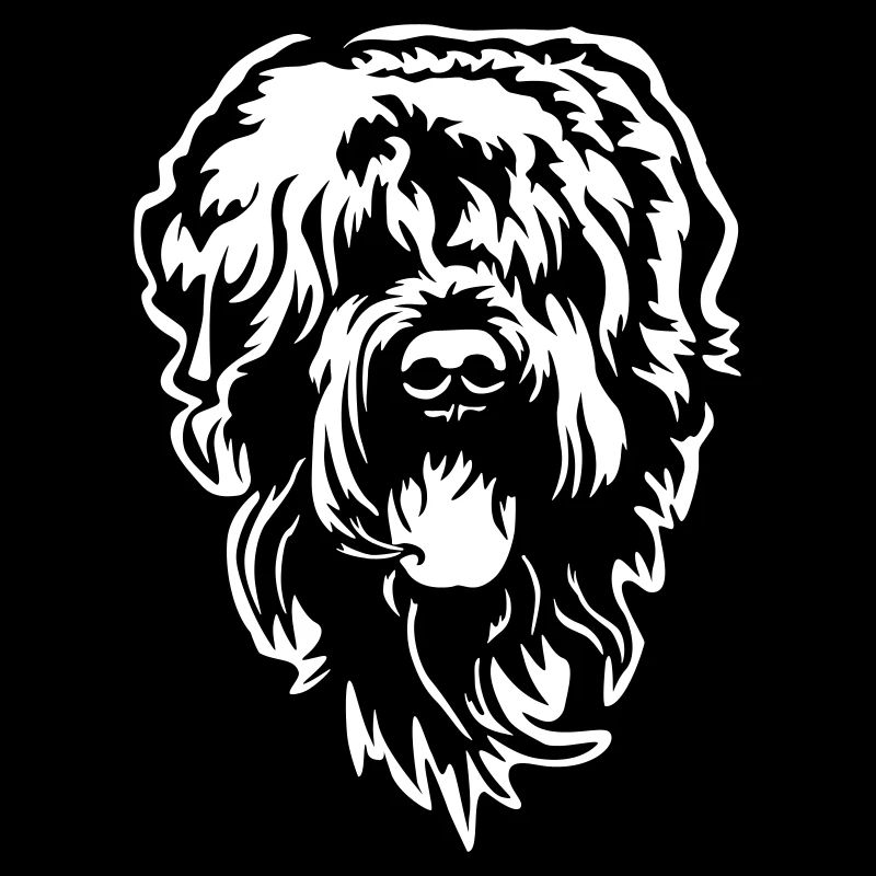 Russischer Terrier Kopf "Black Edition"