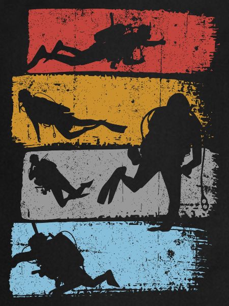 Aquatic Silhouette Stripes