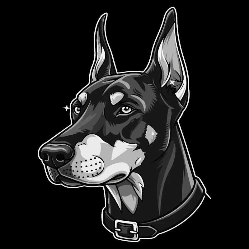 Elegantes Dobermann-Porträt