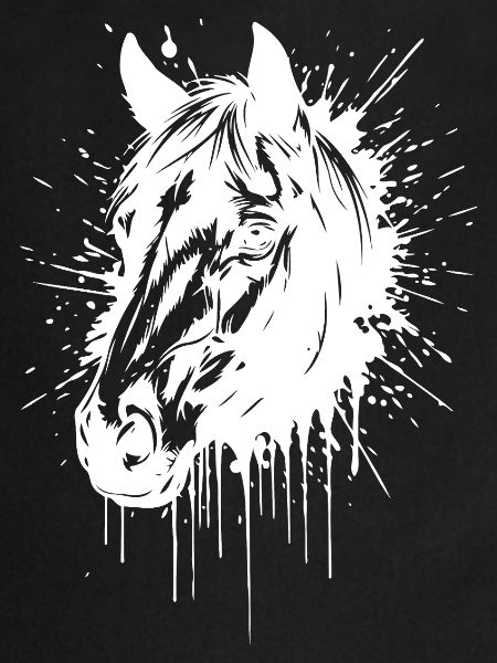 Tête de Cheval Splash Blanc