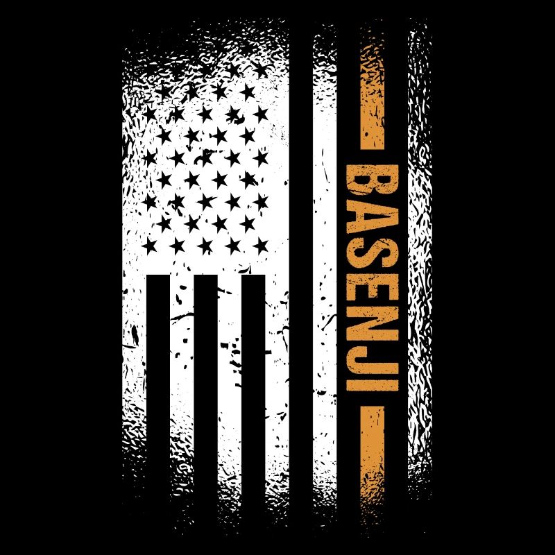 Chien Basenji Us drapeau