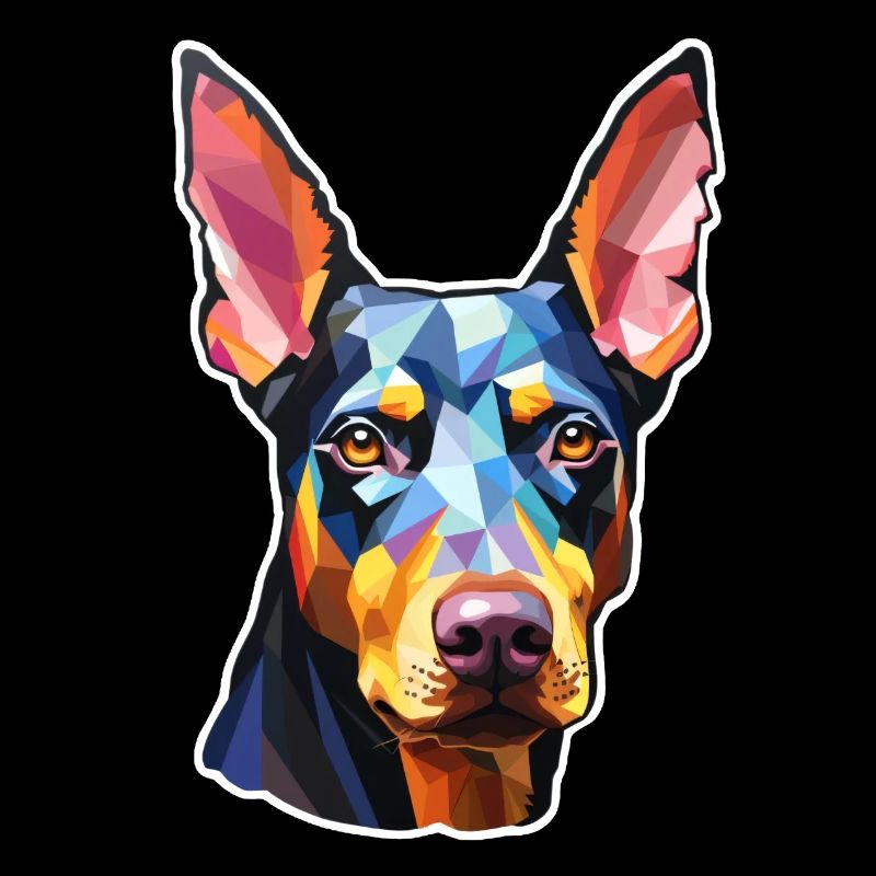 Doberman Pinscher psychedelic