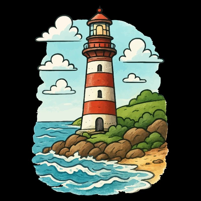 Lighthouse on the coastal path