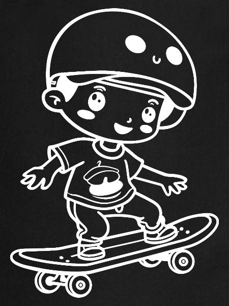 Dessin animé Skateboard Kid