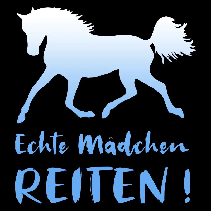 Echte Mädchen Reiten Pferde Reiterin Geschenk