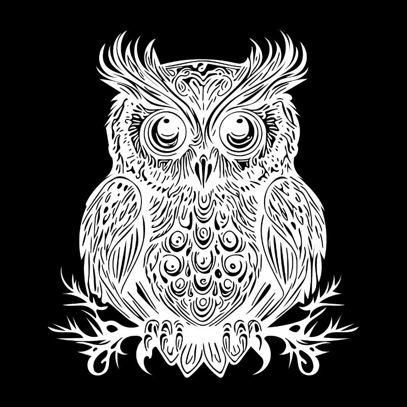 Vintage Eule mit großen Augen