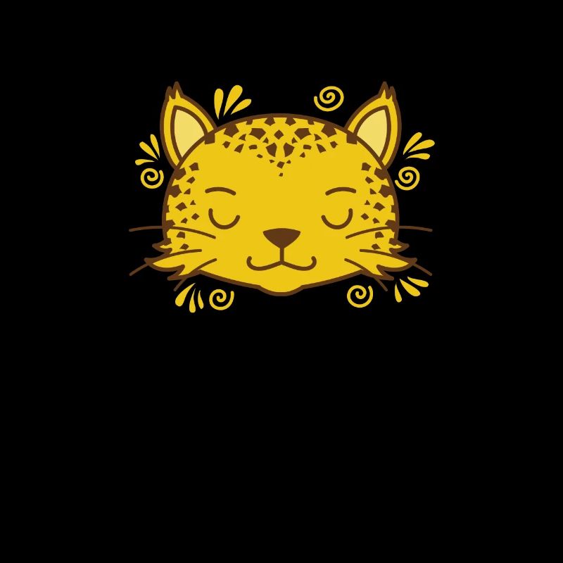 Léopard mignon tête gros chat