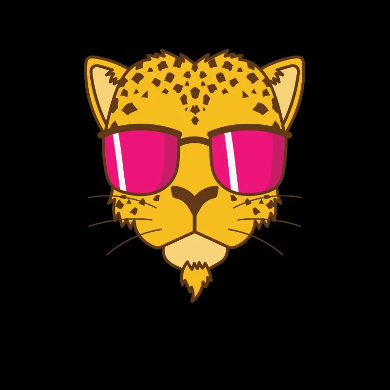 cool leopard with sunglasses big cat