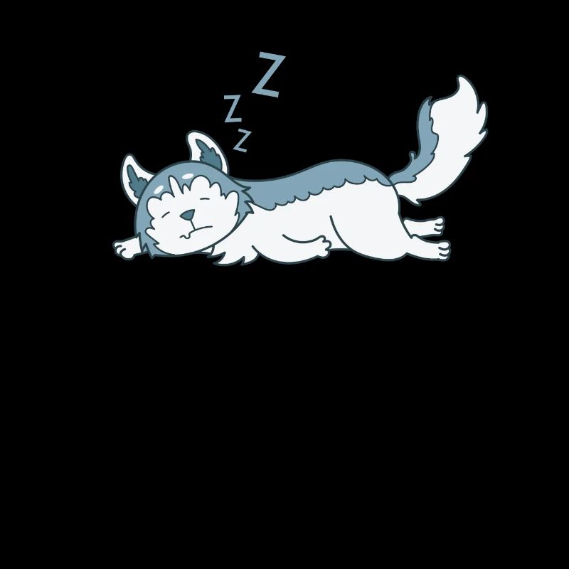 Husky's lazy sled dog