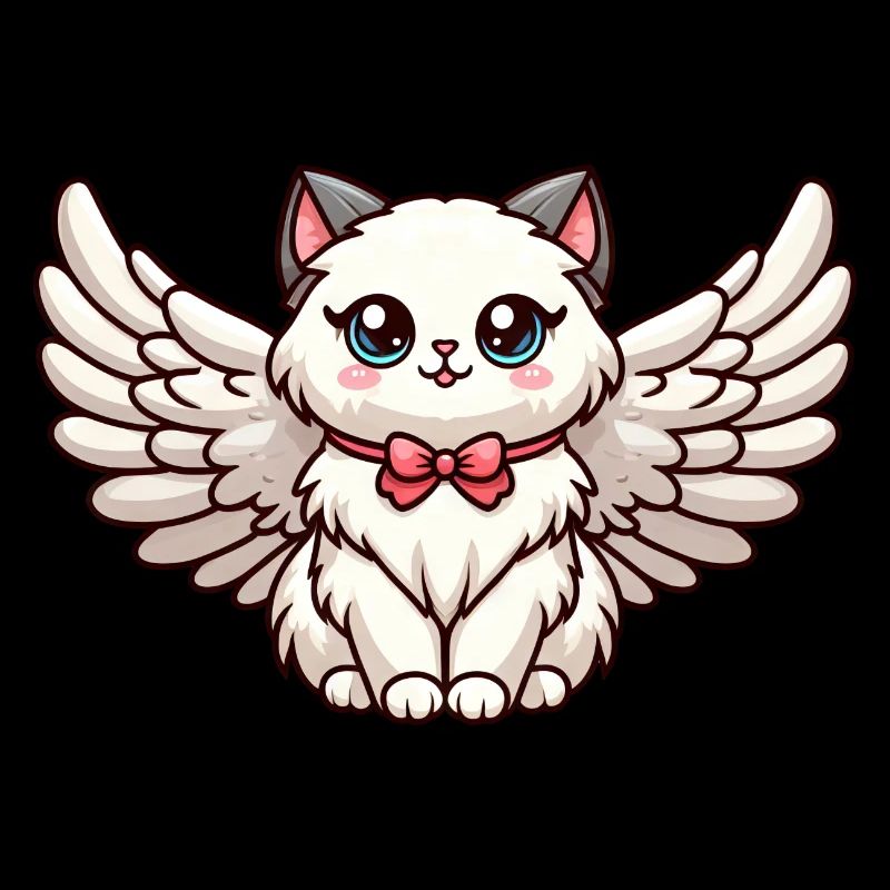 Niedliche Ragdoll-Katze im Comic-Stil mit
