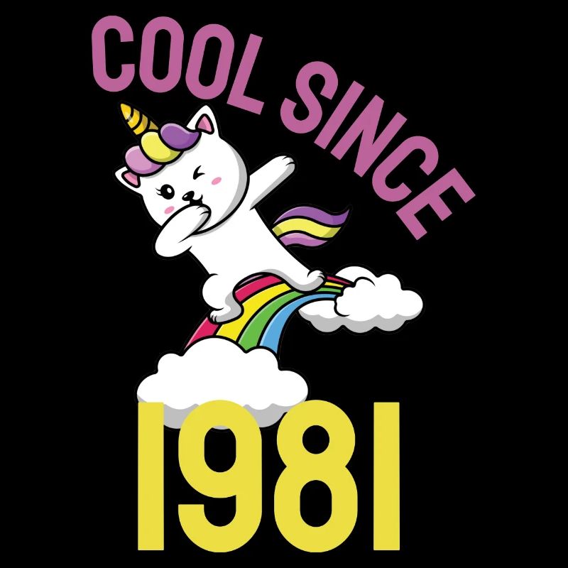 Cool since 1981 Dabbing cat 41st birthday