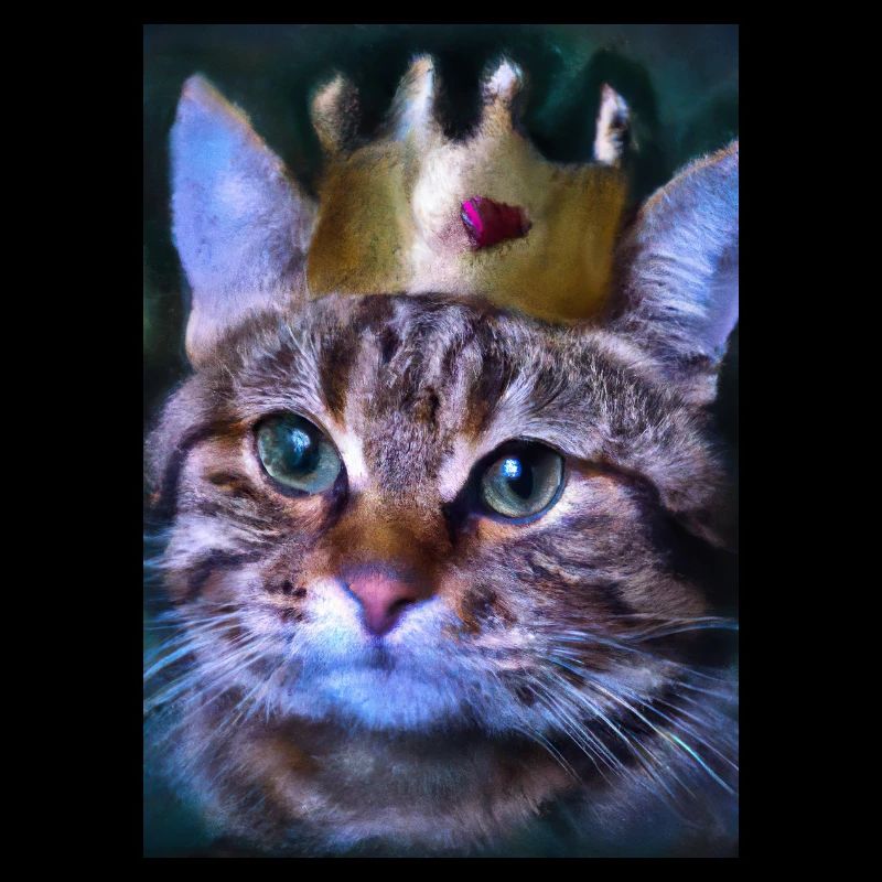 Katze mit Krone