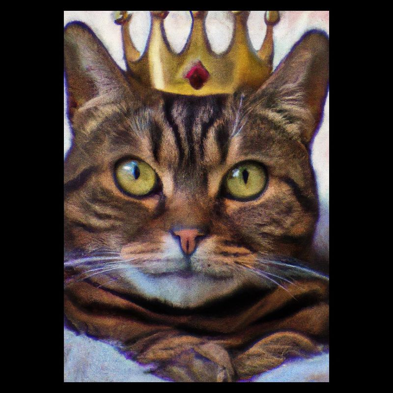 Katze mit Krone