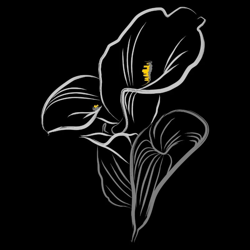 CALLA JAUNE-GRIS