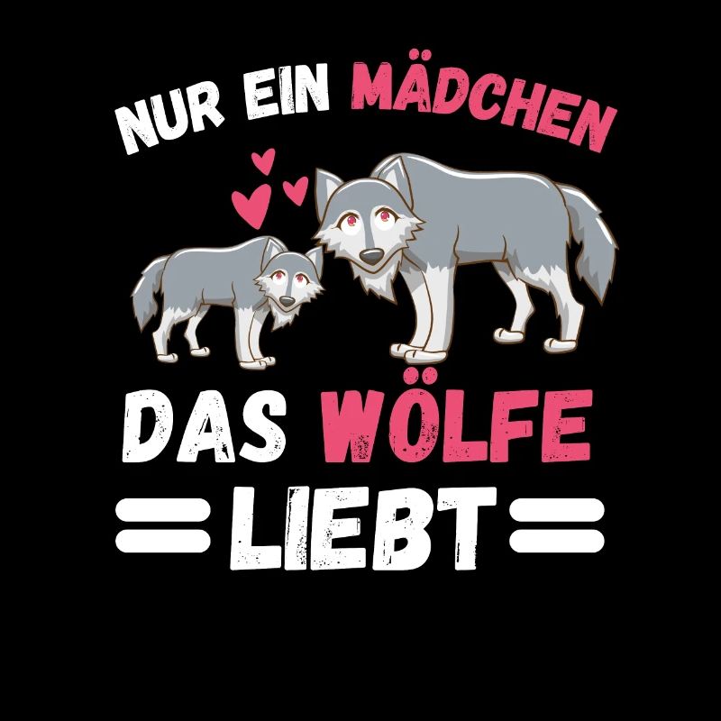 Raubtier Mädchen Geschenk Wald Tier Wolf