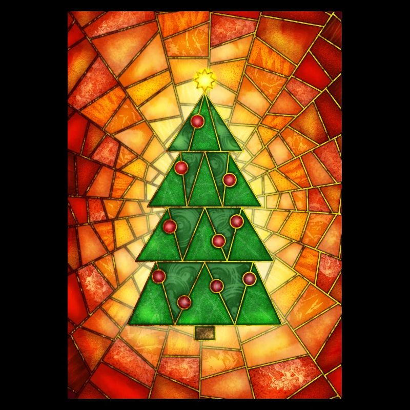 Christmas tree in Tiffany style