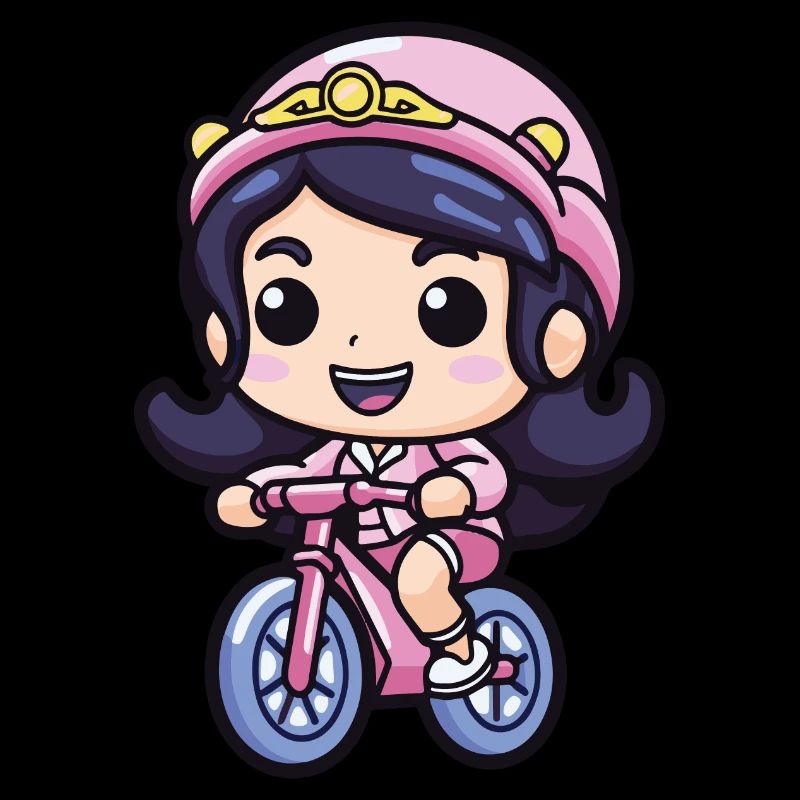 Fille De Bicyclette Mignonne