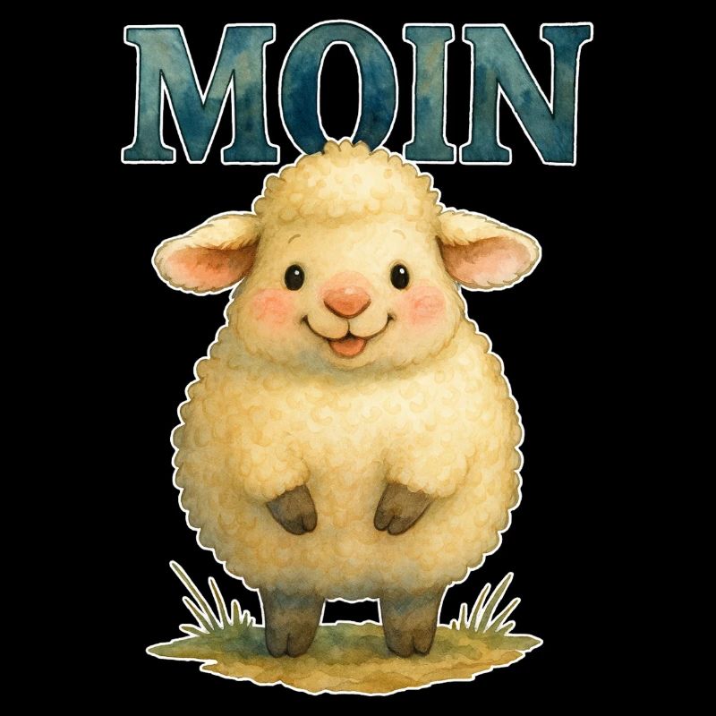 Moin Schäfchen Süßes Schaf Baby Kinder Norddeutsch